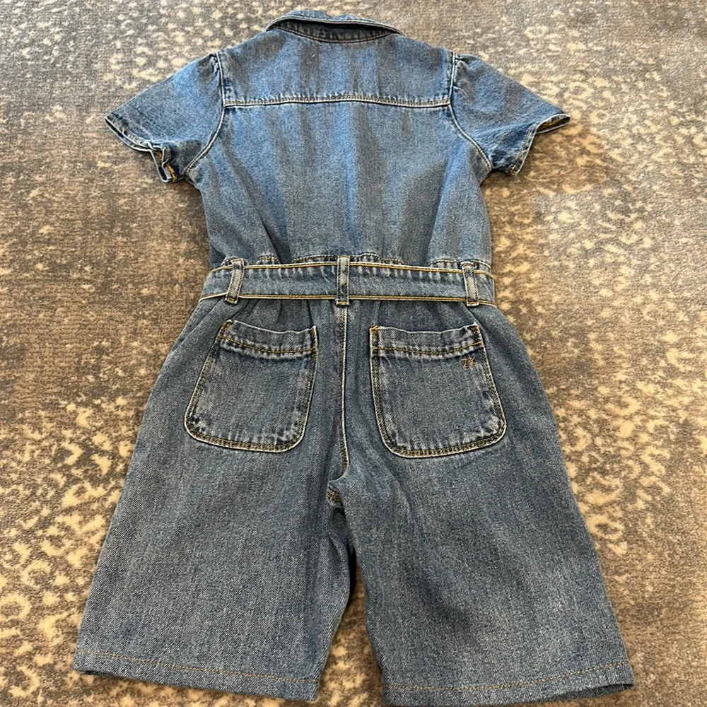 ZARA DENIM JUMPSUIT WITH SHORTS ( ROMPER)